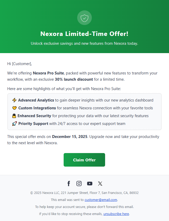 Promotional Event Template