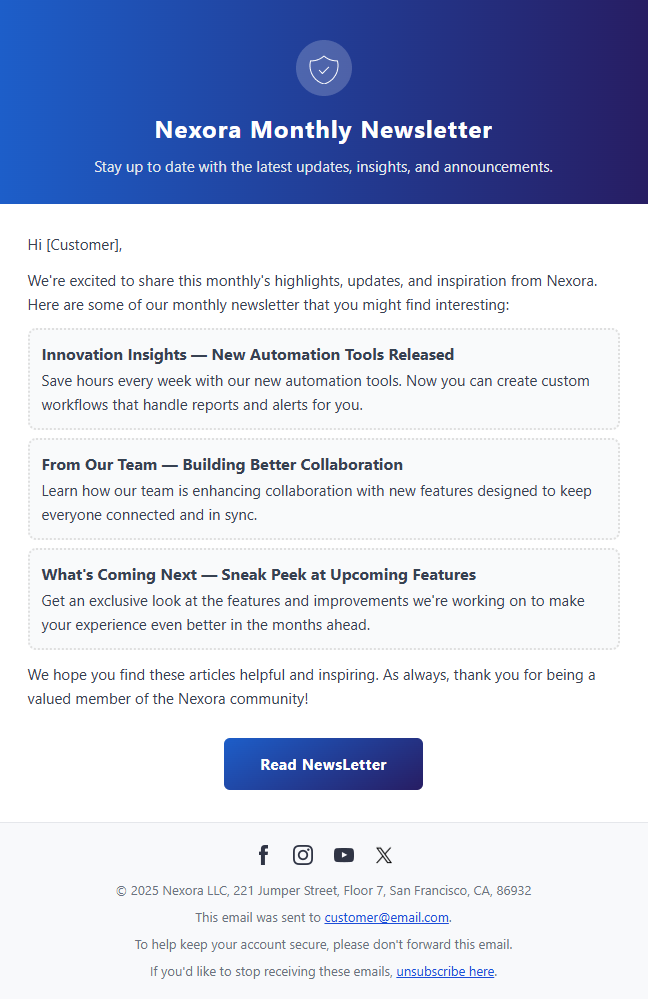 Company Newsletter Template